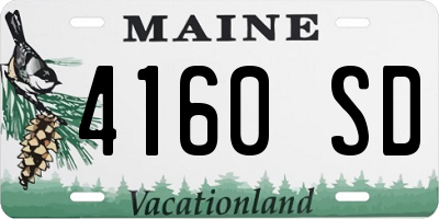 ME license plate 4160SD