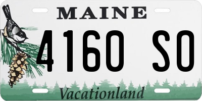 ME license plate 4160SO