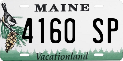ME license plate 4160SP