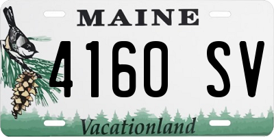 ME license plate 4160SV