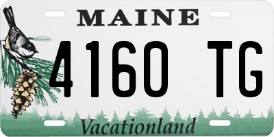 ME license plate 4160TG