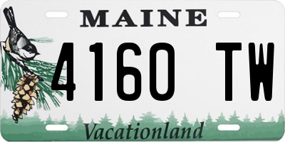 ME license plate 4160TW