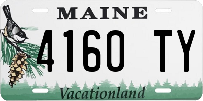 ME license plate 4160TY