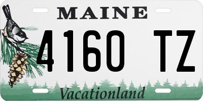 ME license plate 4160TZ