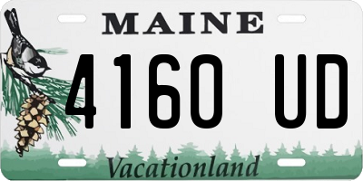 ME license plate 4160UD