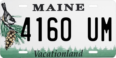 ME license plate 4160UM