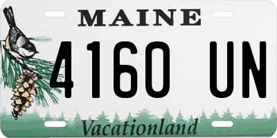 ME license plate 4160UN