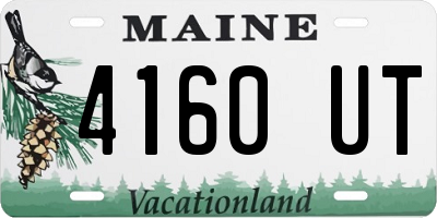 ME license plate 4160UT