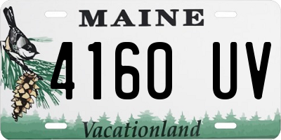 ME license plate 4160UV