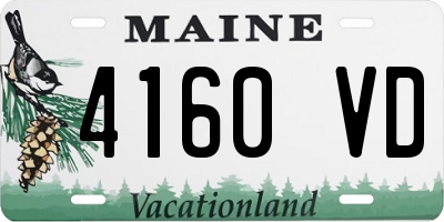 ME license plate 4160VD