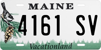 ME license plate 4161SV
