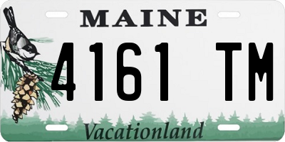 ME license plate 4161TM