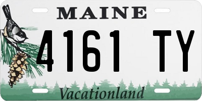 ME license plate 4161TY