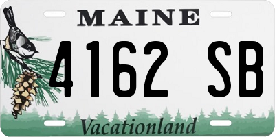 ME license plate 4162SB