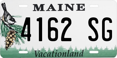 ME license plate 4162SG