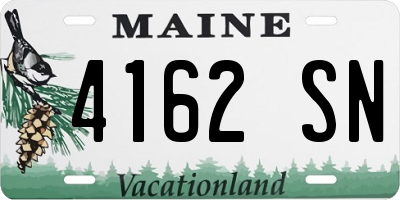 ME license plate 4162SN