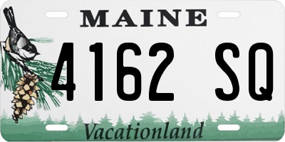 ME license plate 4162SQ