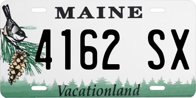 ME license plate 4162SX