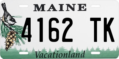 ME license plate 4162TK