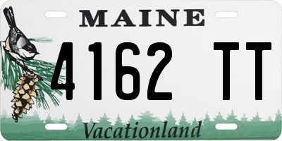 ME license plate 4162TT