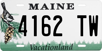 ME license plate 4162TW