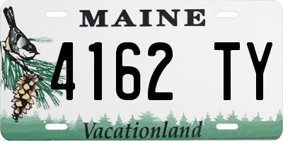 ME license plate 4162TY