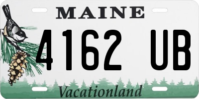 ME license plate 4162UB
