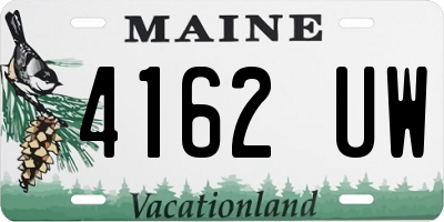 ME license plate 4162UW