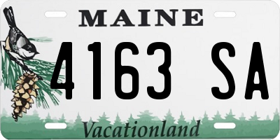 ME license plate 4163SA