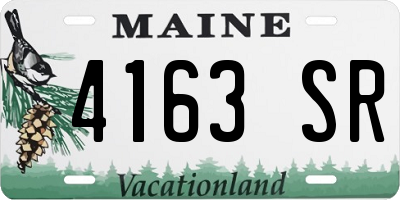 ME license plate 4163SR