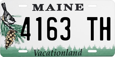 ME license plate 4163TH
