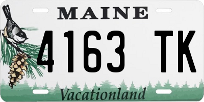 ME license plate 4163TK