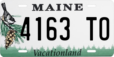 ME license plate 4163TO