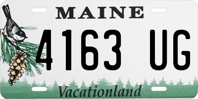 ME license plate 4163UG