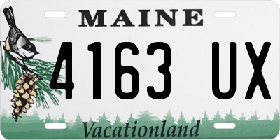 ME license plate 4163UX
