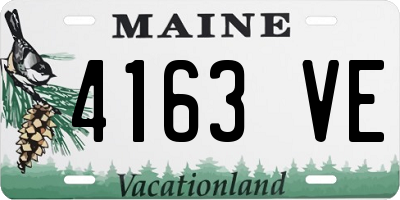 ME license plate 4163VE
