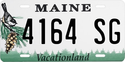 ME license plate 4164SG