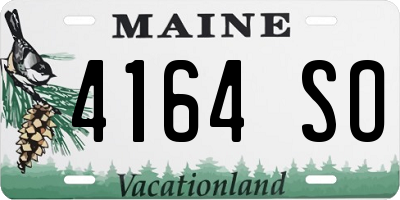ME license plate 4164SO