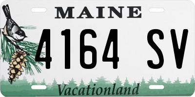 ME license plate 4164SV