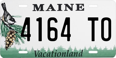 ME license plate 4164TO