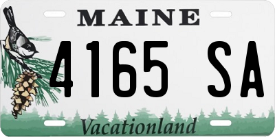 ME license plate 4165SA