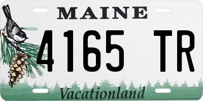 ME license plate 4165TR