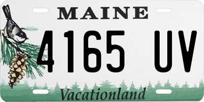 ME license plate 4165UV