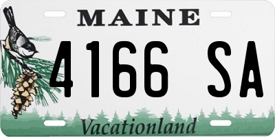 ME license plate 4166SA