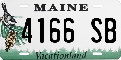 ME license plate 4166SB