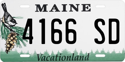 ME license plate 4166SD