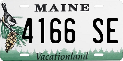 ME license plate 4166SE