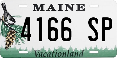 ME license plate 4166SP