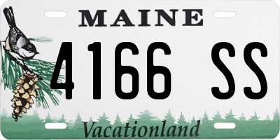 ME license plate 4166SS