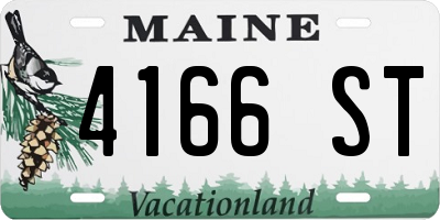 ME license plate 4166ST